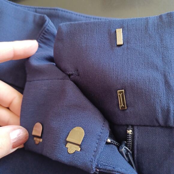 Lane Bryant THE LENA Stretch Ankle Pant Plus Size 26 Blue Curvy Fit Hem Vent NEW - Picture 6 of 12